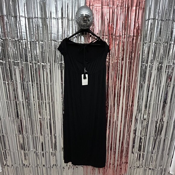 5th & Love Long Dress Women Size Large L Black Sleeveless Neck Strap New w/ Tags - Picture 3 of 9